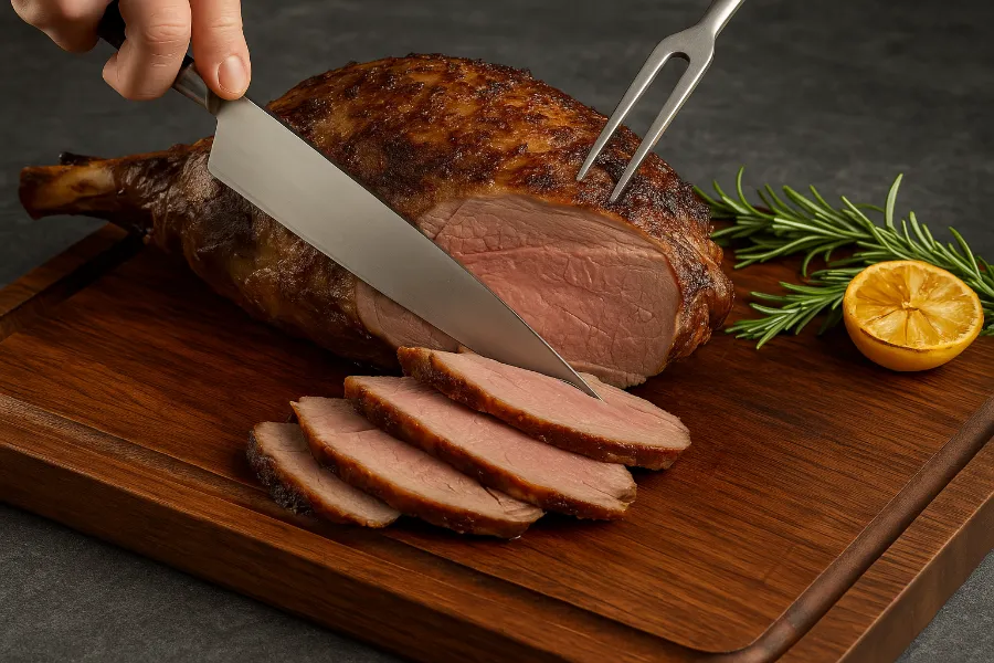 Effortlessly Carve Bone-In Leg of Lamb at Home in 4 Steps
